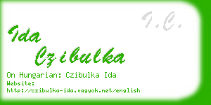 ida czibulka business card